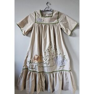 Bechamel Embroidered Safari Animal Dress Women's Size Small‎ MUUMUU Beautiful!!!